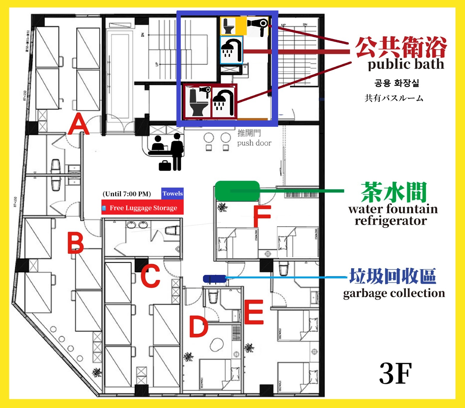 房間位置圖ABCDEF